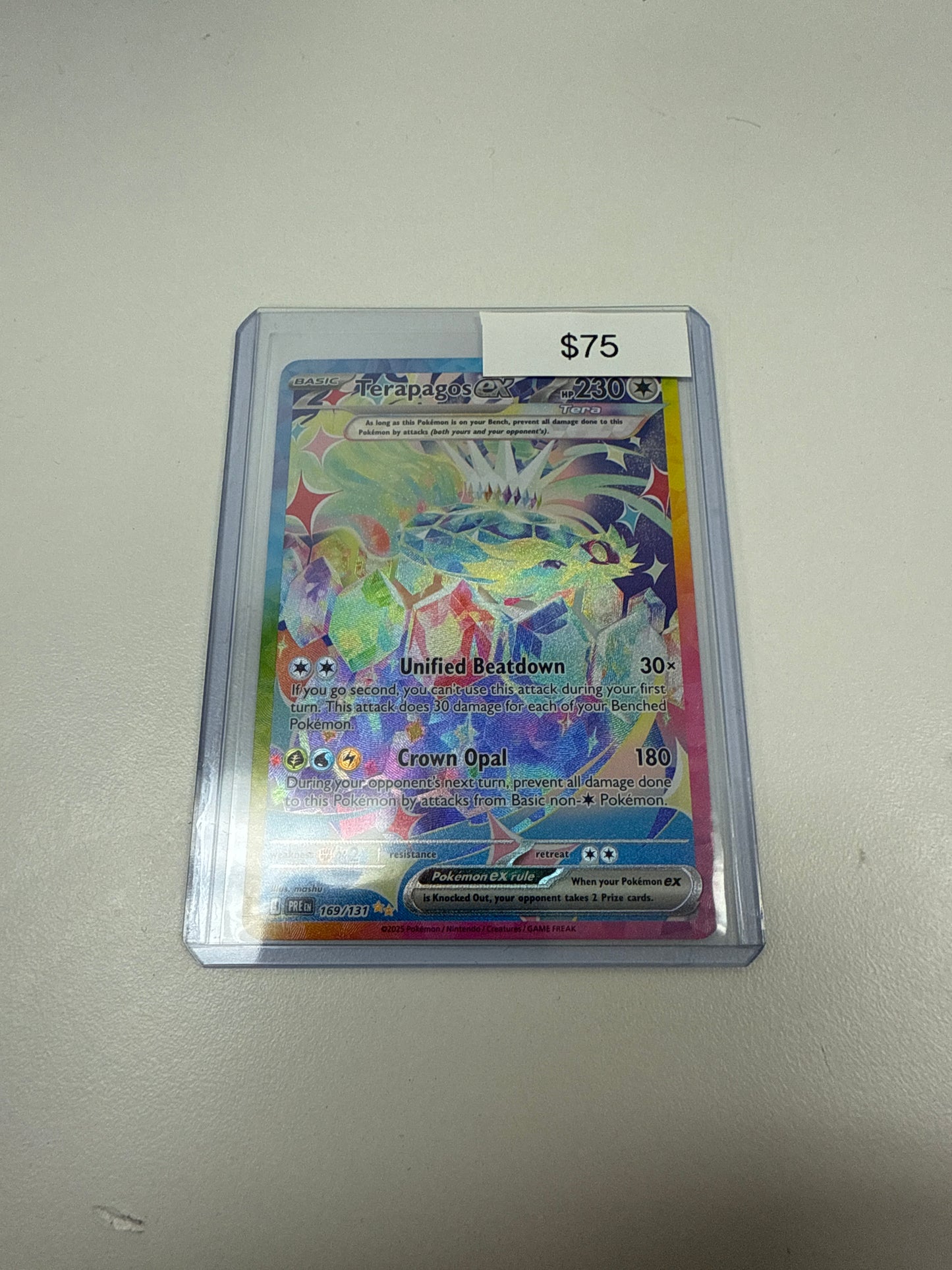 Pokemon Prismatic Evolutions Terapagos Ex #169/131