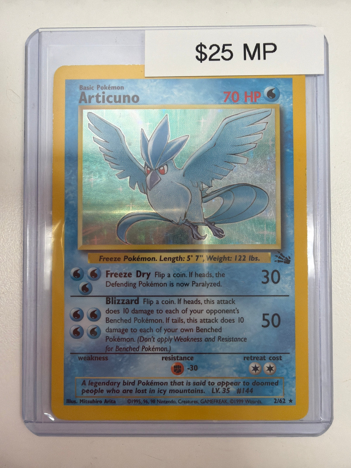 Pokemon Articuno Fossil 2/62 MP