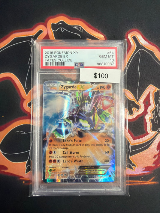 Pokemon XY Fates Collide Zygarde EX 54 PSA 10