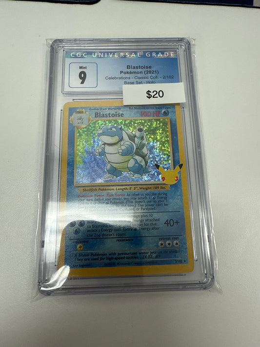 Celebrations Blastoise Holo #2/102 CGC 9