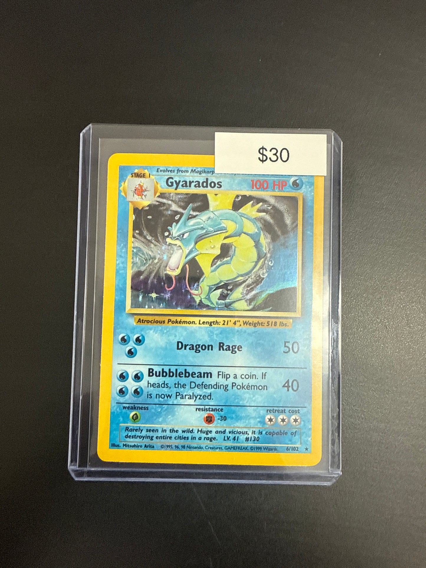Pokémon Gyarados Base Set Holo 6/102