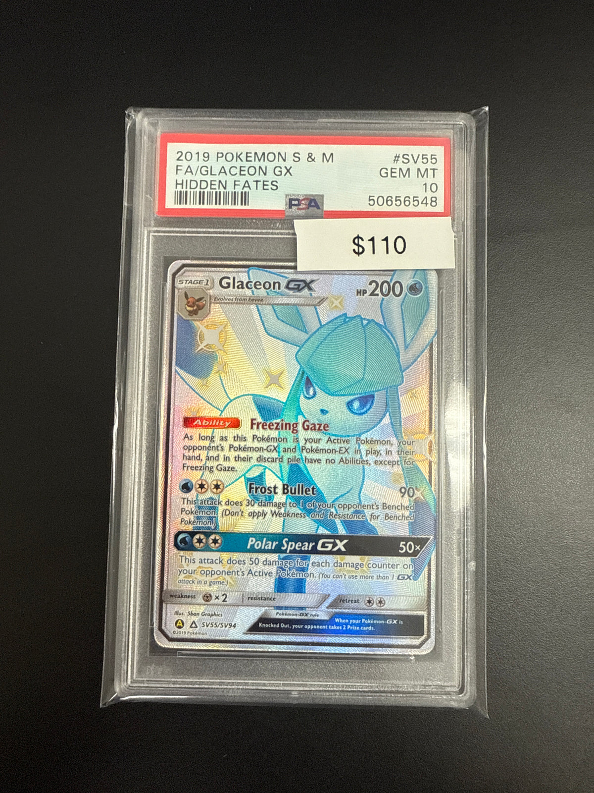Pokémon Glaceon GX SV55 PSA 10