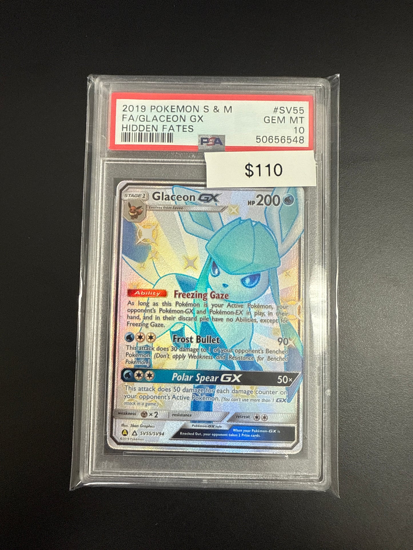 Pokémon Glaceon GX SV55 PSA 10