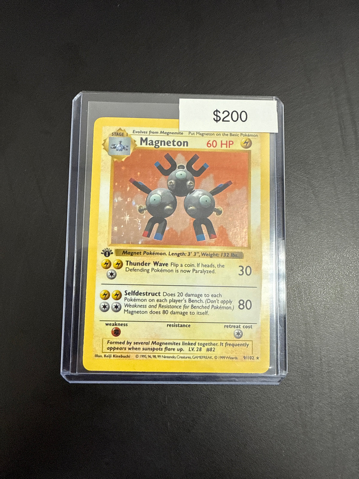 Pokémon Magneton Shadowless 9/102 1st Ed.
