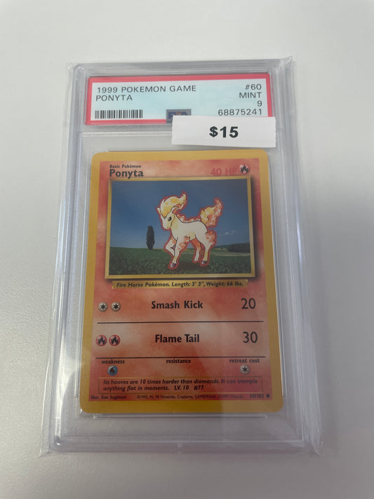 1999 Pokemon Ponyta #60/102 PSA 9