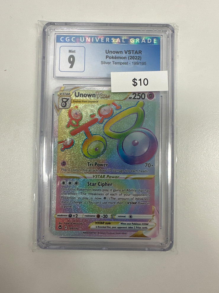 CGC 9 Unown Vstar Secret 199/195