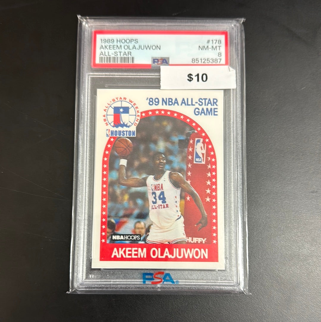 1989 Hoops Akeem Olajuwon All Star #178 PSA 8