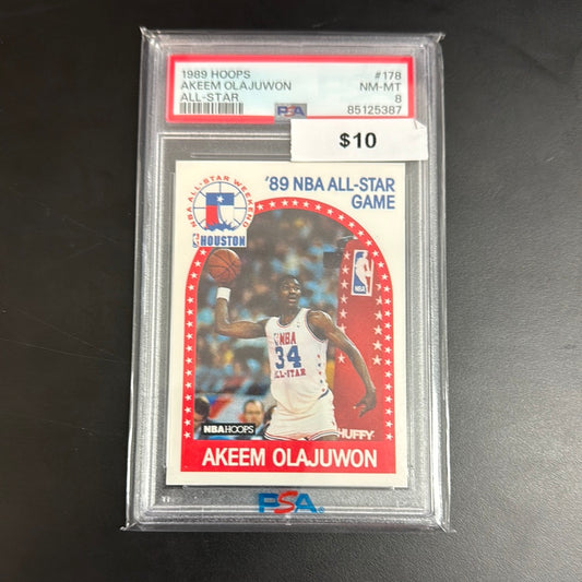 1989 Hoops Akeem Olajuwon All Star #178 PSA 8