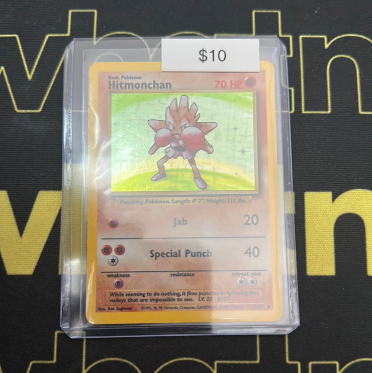 Pokémon Base Set Holo HITMONCHAN 7/102