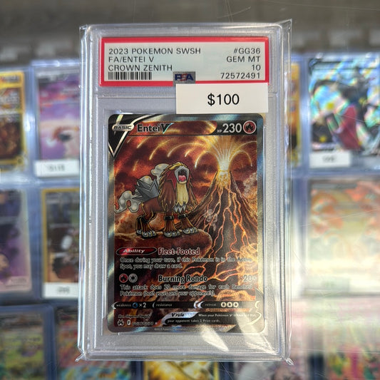 Pokémon Crown Zenith Entei V PSA 10