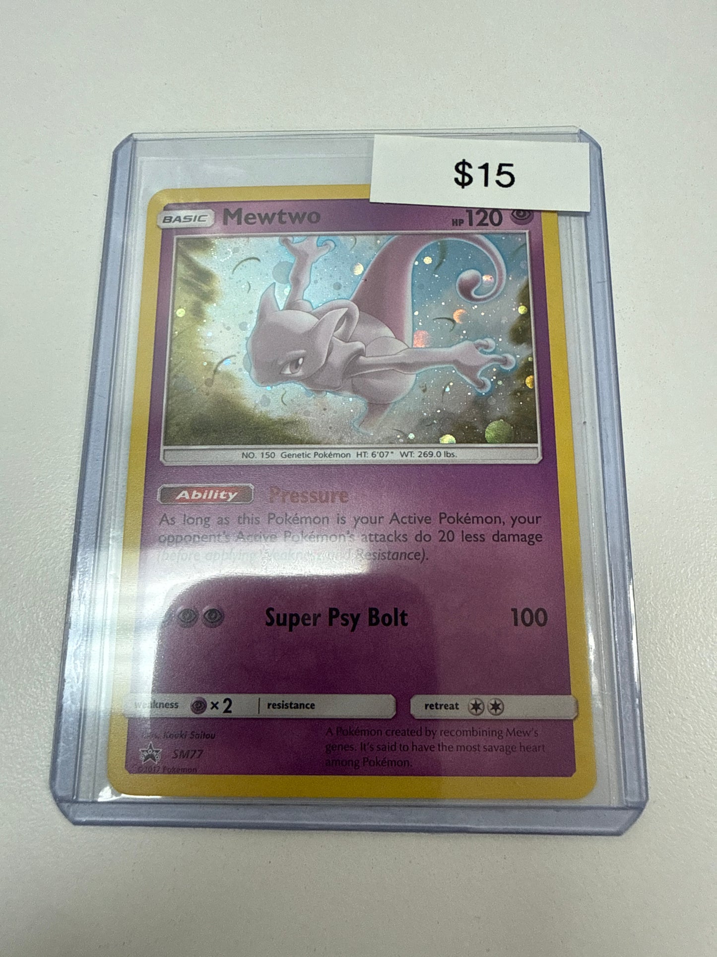 Pokemon Mewtwo Holo #sm77