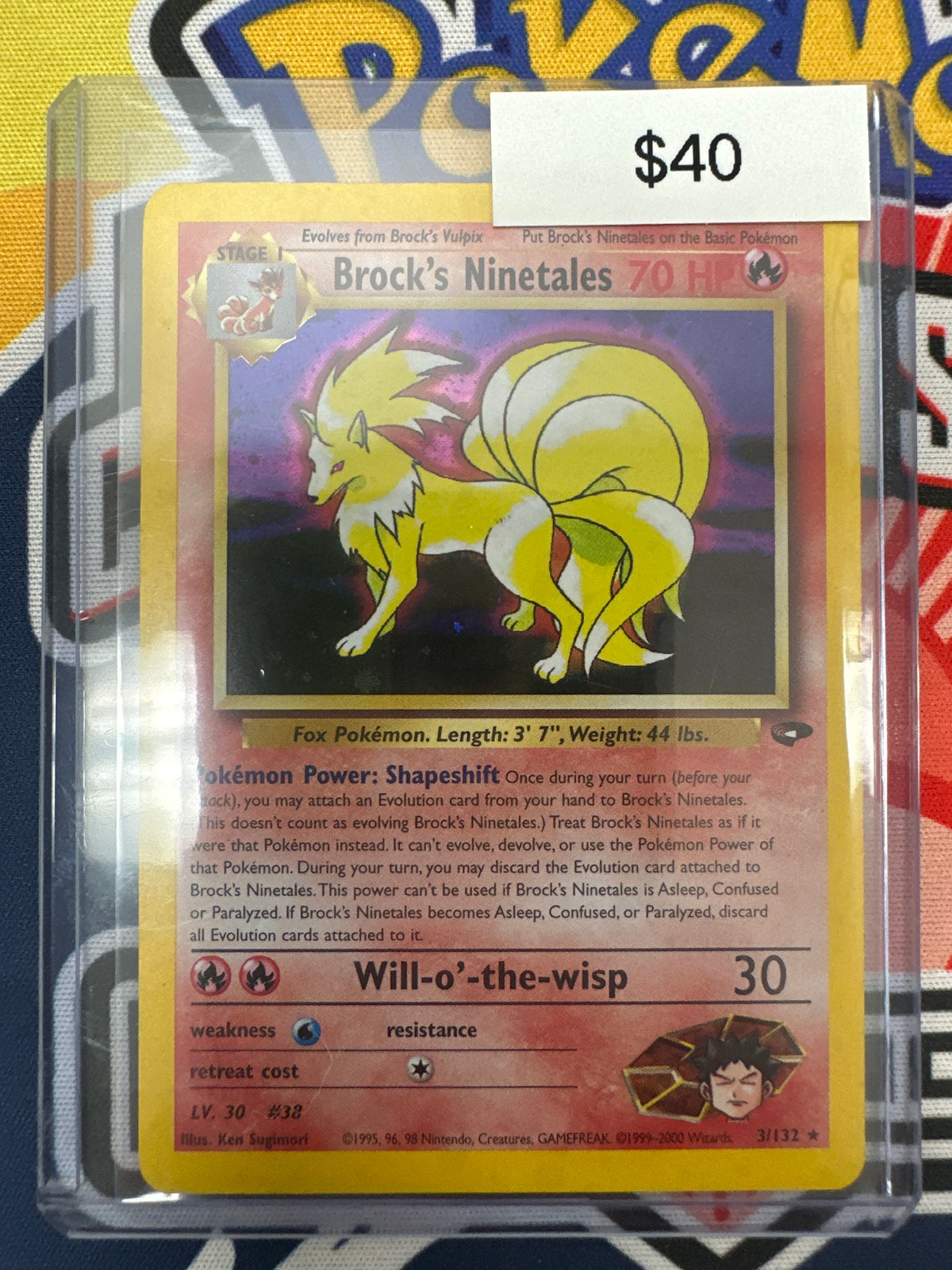 Pokemon Brock’s Ninetales Holo 3/132