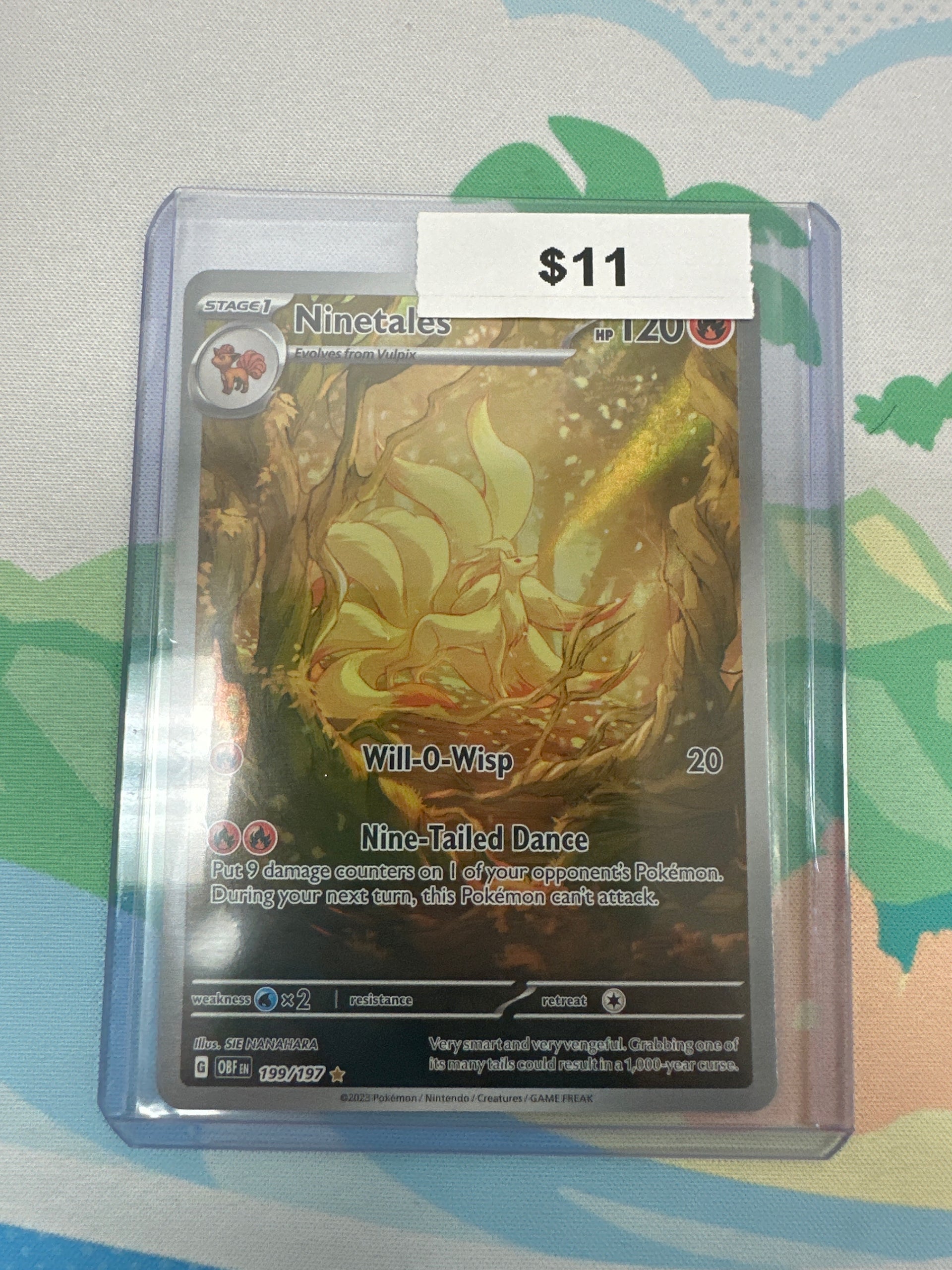 Pokemon Obsidian Flames Ninetales 199/197 Grail Collectibles AZ Pokemon Obsidian Flames Ninetales 199/197 Grail Collectibles AZ