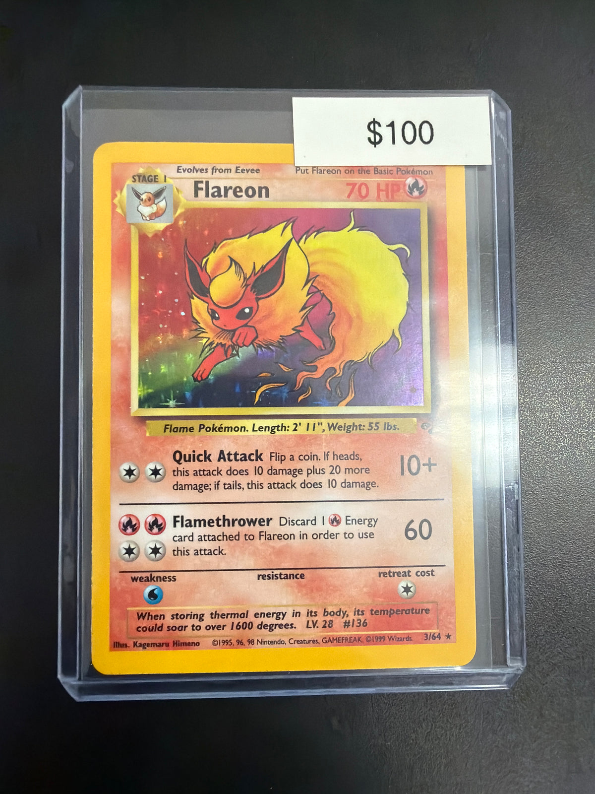 Pokemon Flareon Jungle 3/64 NM