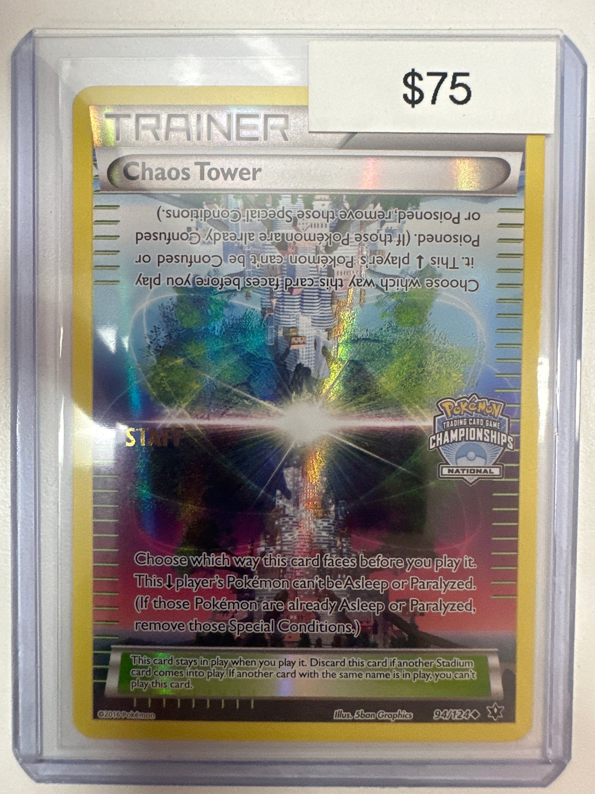 Pokemon Chaos Tower 94/124 Nationals Staff Promo