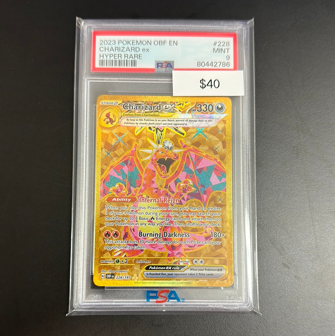 Pokémon Charizard EX Hyper Rare 228/197 PSA 9