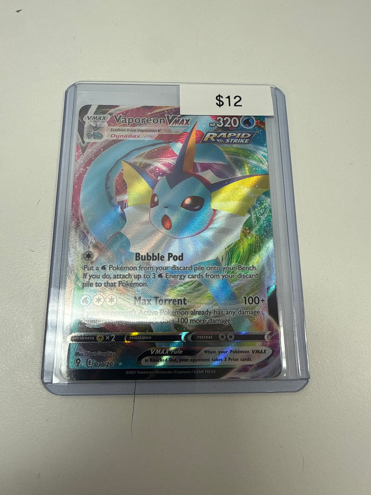 Pokemon Vaporeon Vmax #030/203