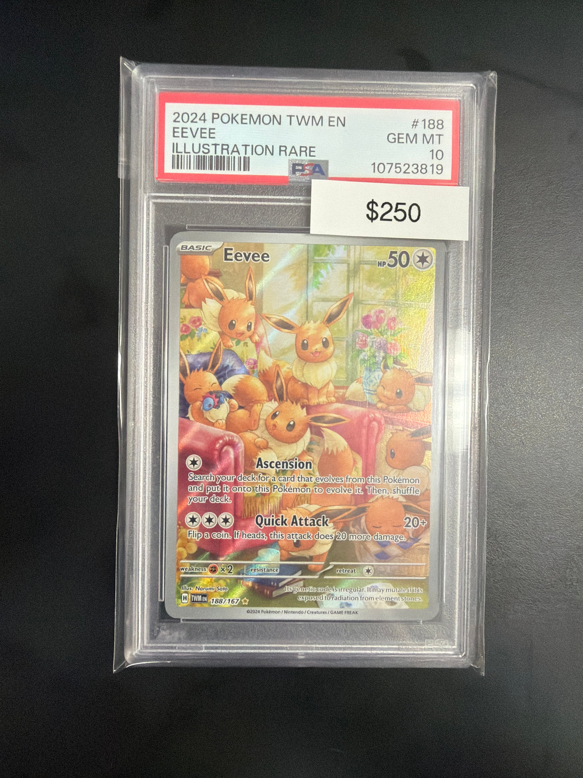Pokemon Eevee 188 PSA 10