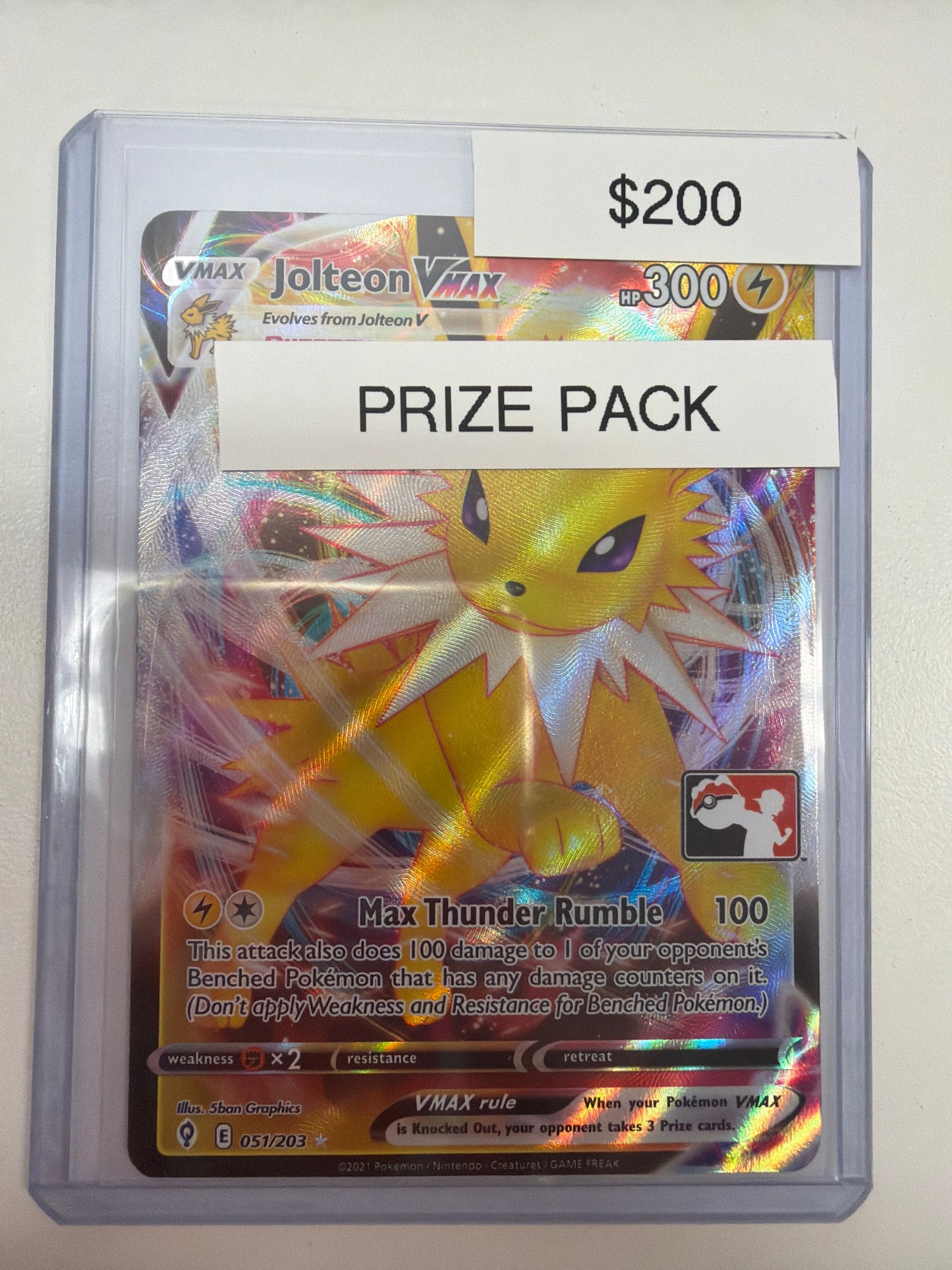Pokemon Jolteon Vmax Prize Pack 051/203