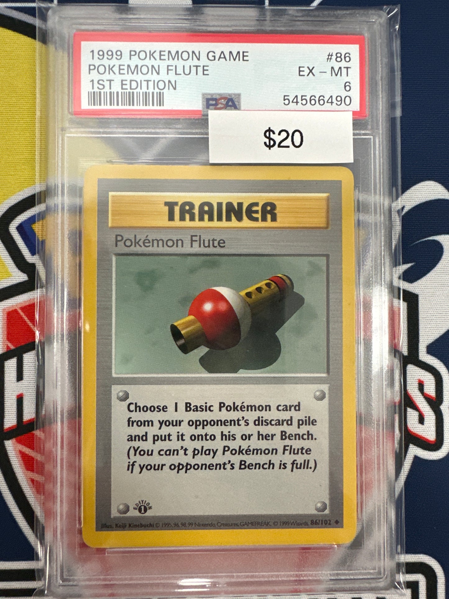 Pokemon Pokemon Flute 86/102 1st Edition PSA 6