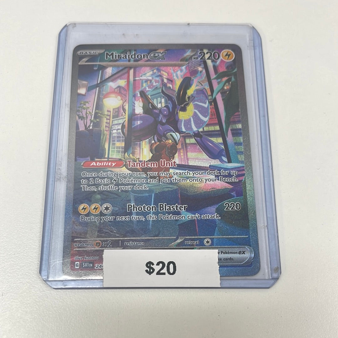 Pokémon Miraidon ex Scarlet Violet Alt Art 244/198