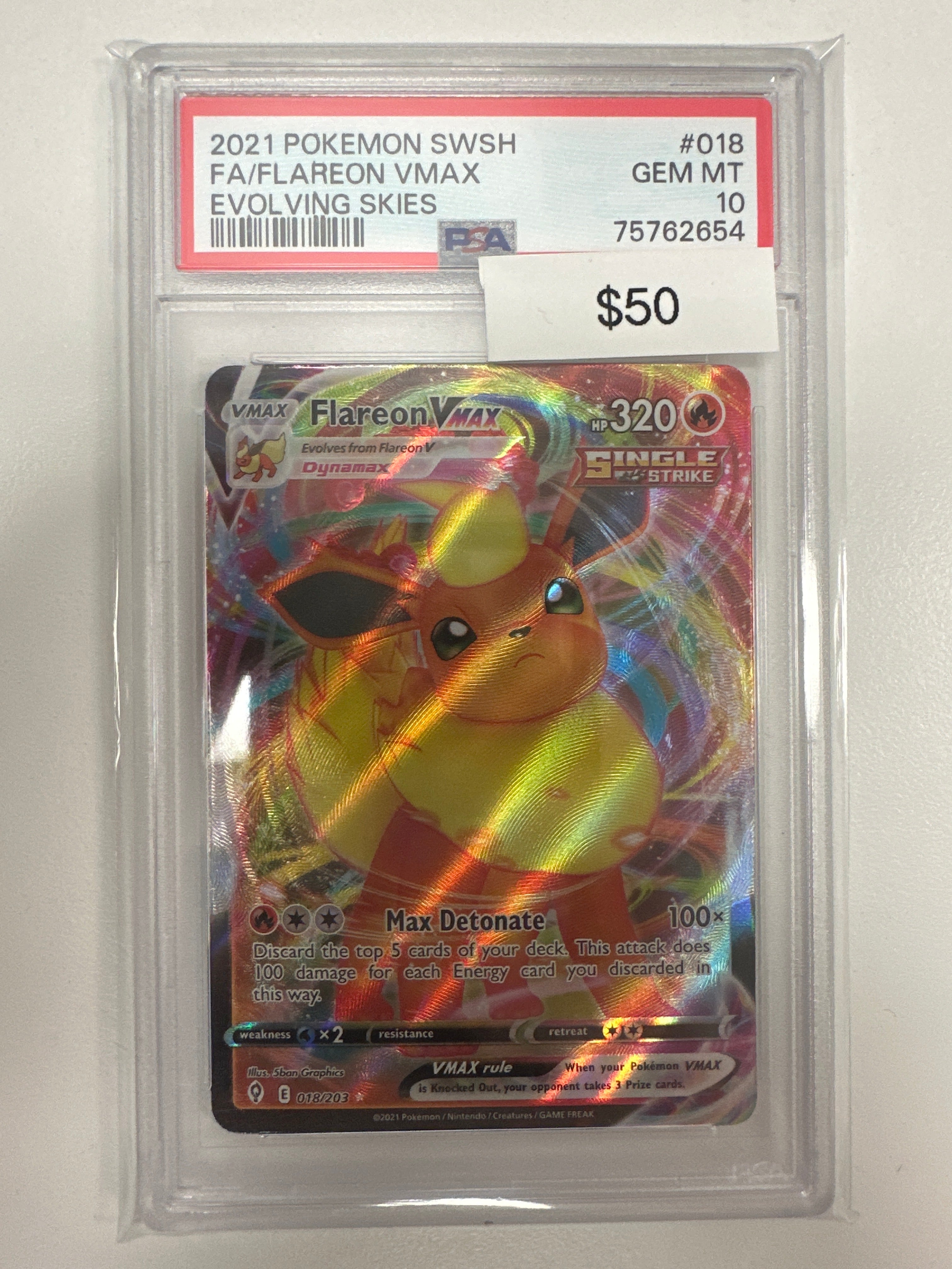 Pokemon Flareon Vmax 018/203 PSA 10 – Grail Collectibles AZ