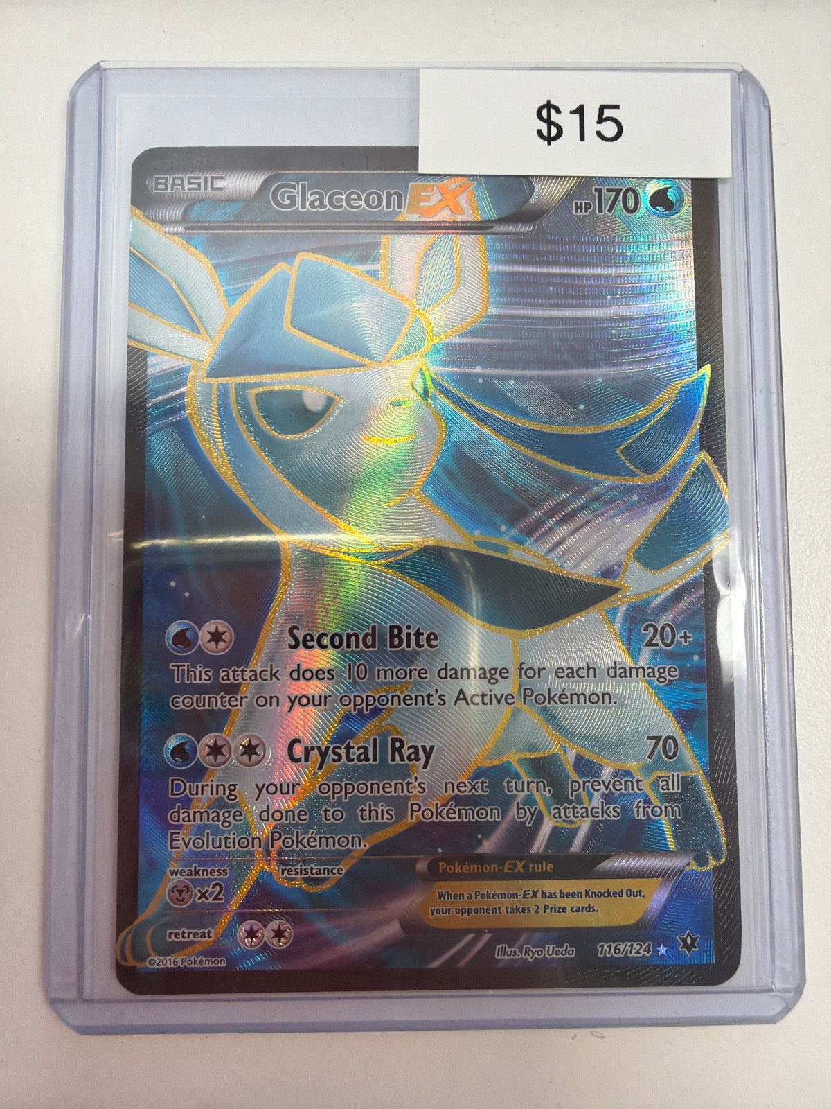 Pokemon Glaceon EX 116/124