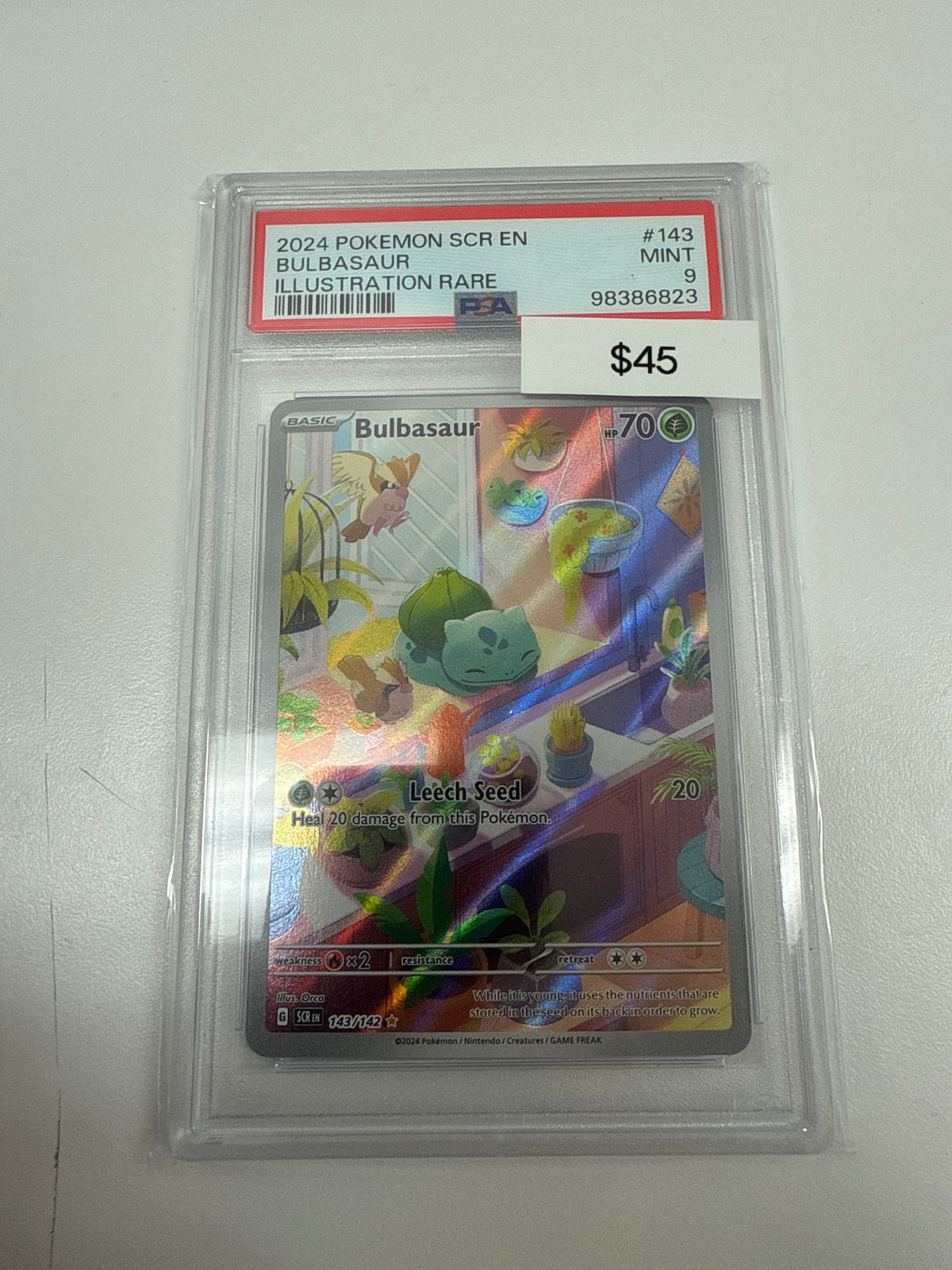 Pokemon Bulbasaur #143/142 PSA 9