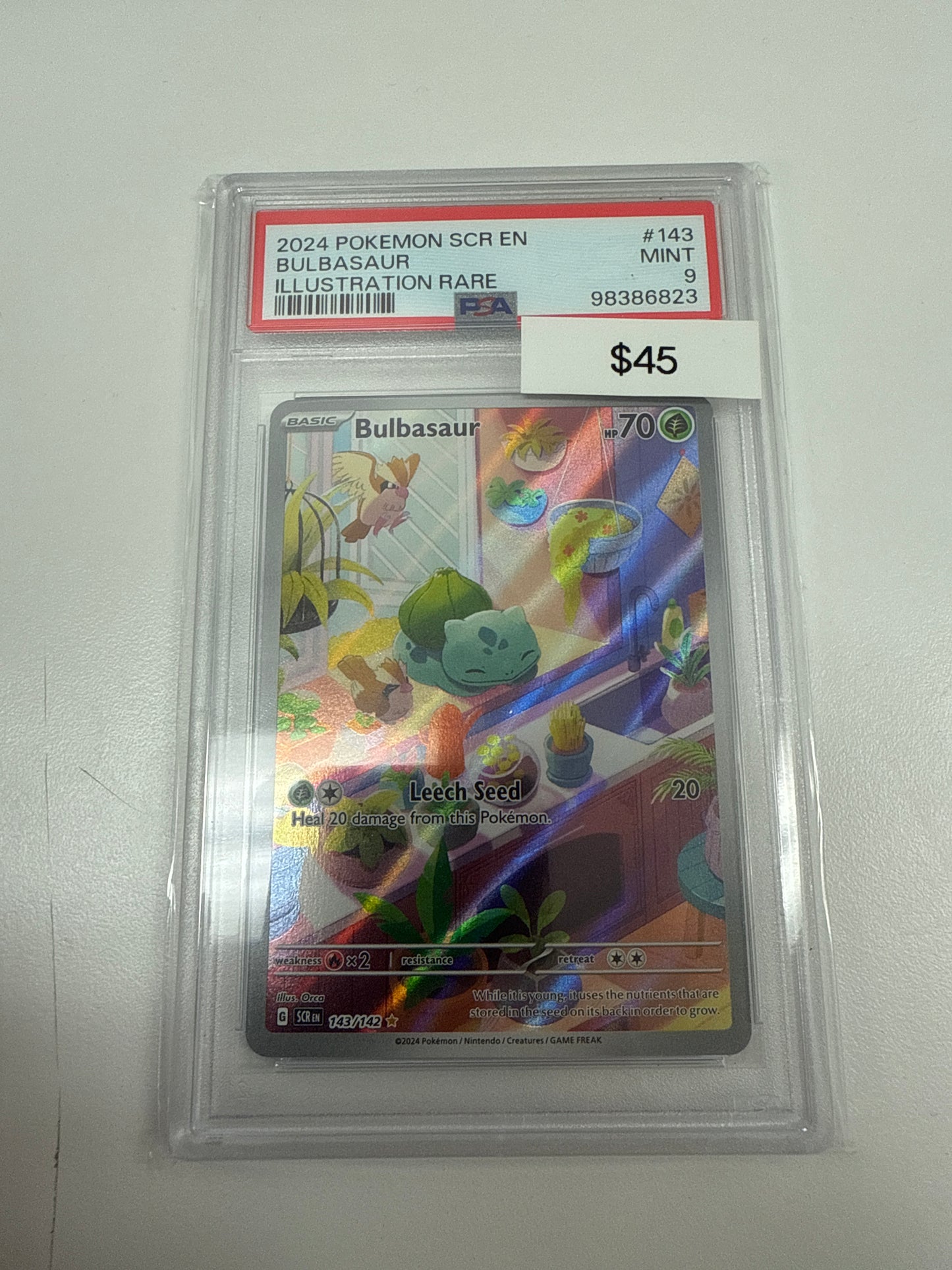 Pokemon Bulbasaur #143/142 PSA 9