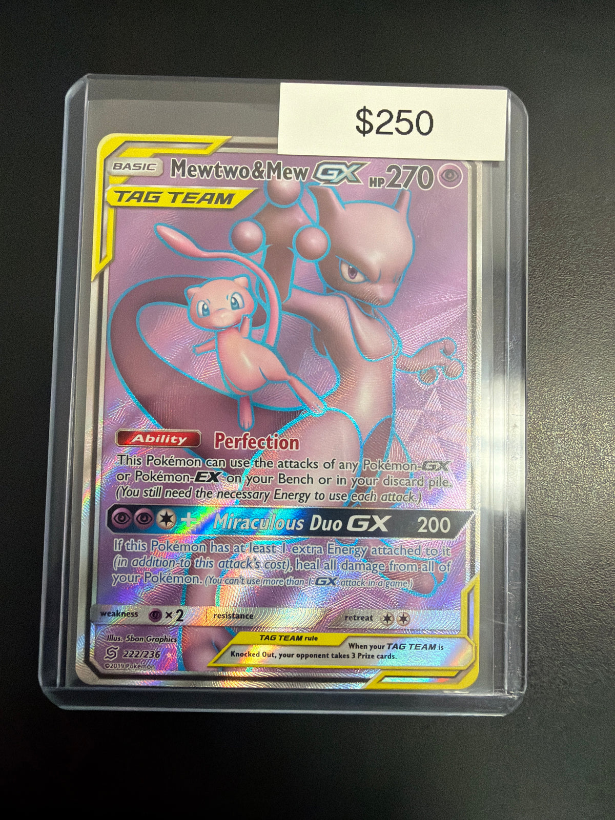 Pokemon Mewtwo & Mew GX #222/236