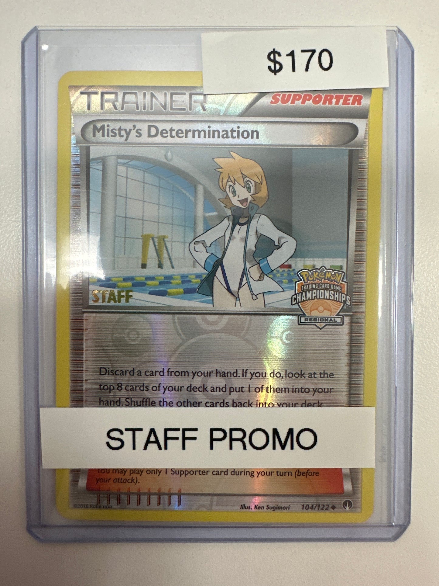 Pokemon Misty’s Determination Regional Promo Staff 104/122