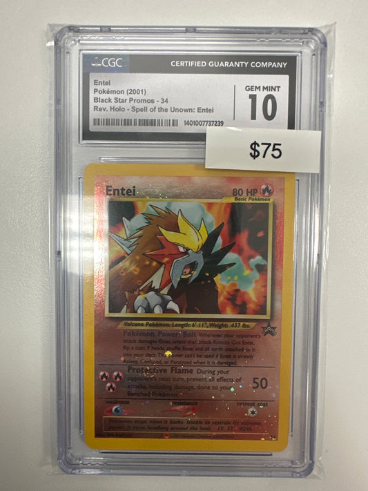 Pokemon Entei Black Star Promo 34 CGC 10