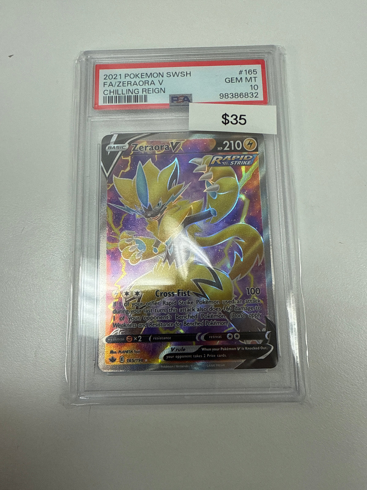 Pokemon Zeraora V #165/198 PSA 10