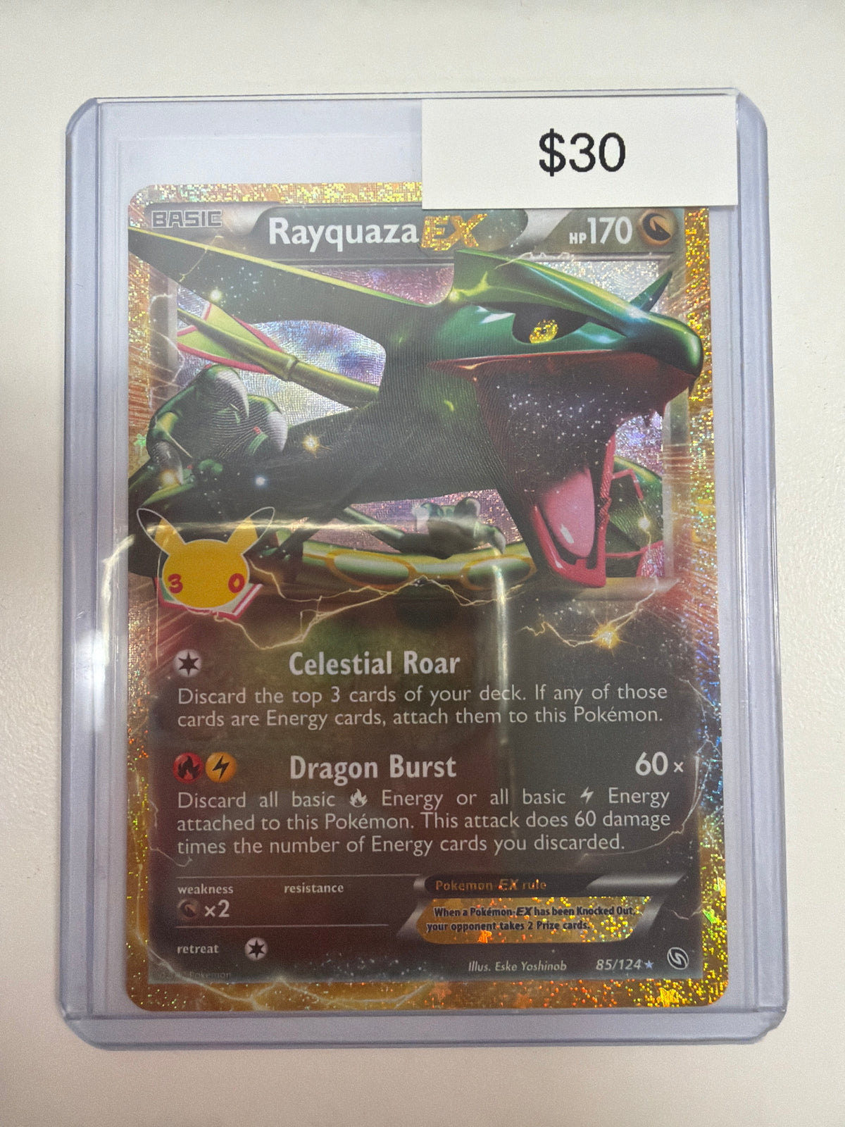 Pokemon Rayquaza EX 30th Anniversary 85/124