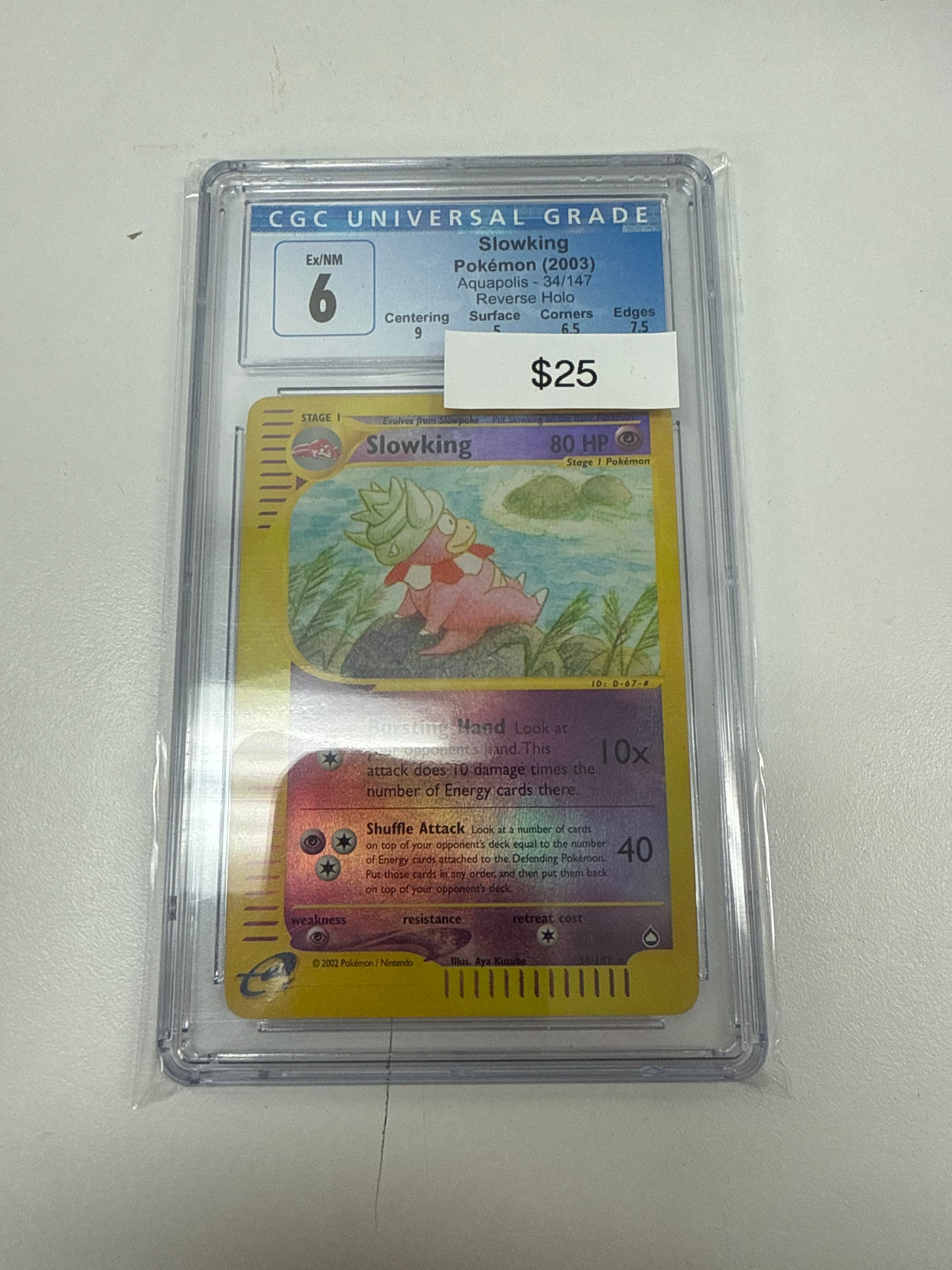 Pokemon Aquapolis Slowking Reverse Holo #34/107 CGC 6