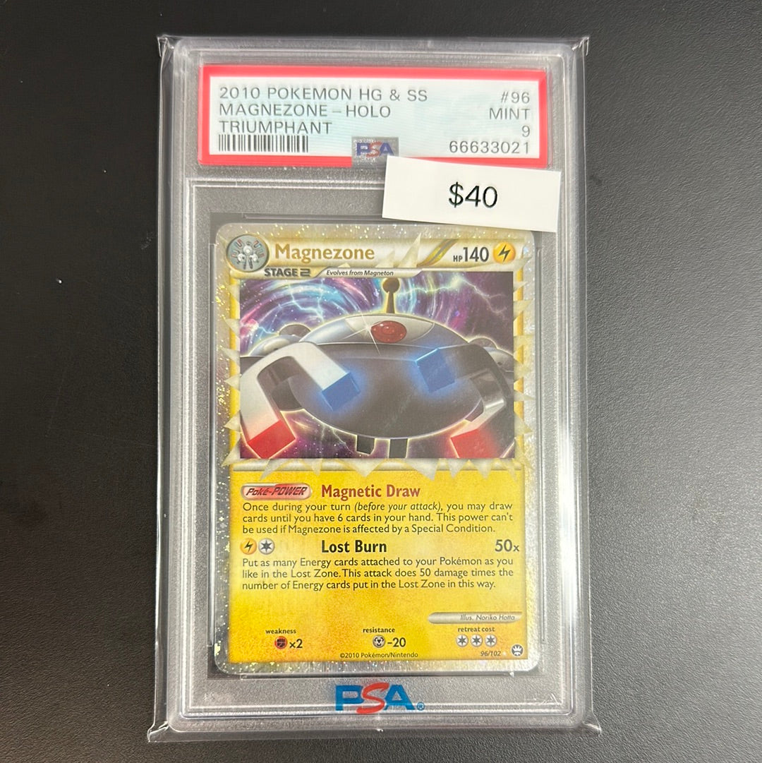 Pokémon Magnezone Holo Triumphant 86/102 PSA 9