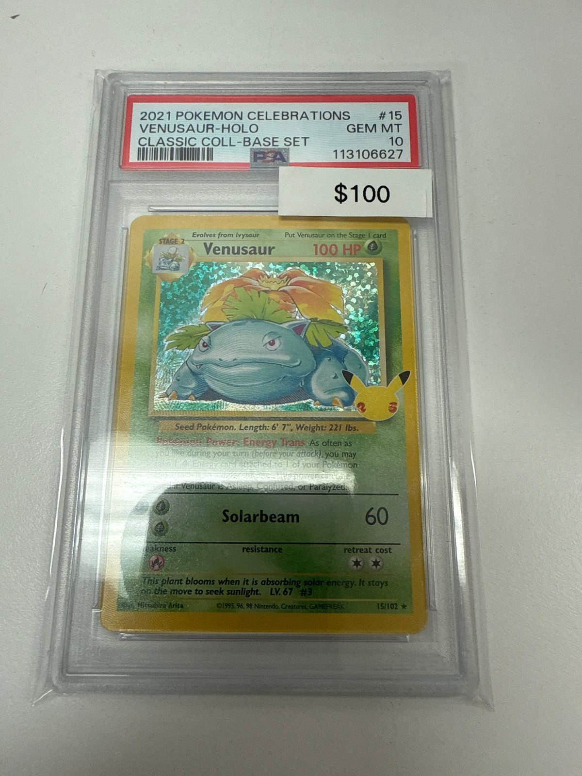 Pokemon Celebrations Venusaur Holo #15/102 PSA 10