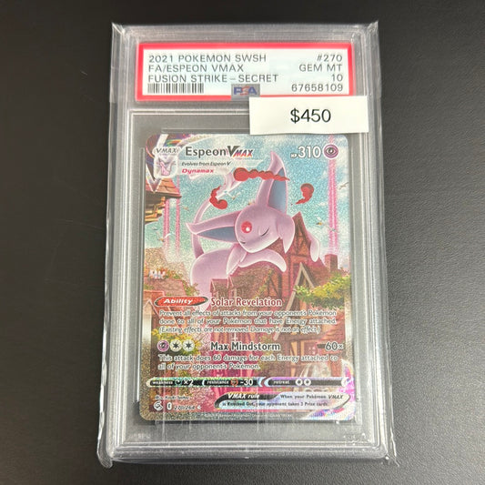 Pokémon Fusion Strike ESPEON VMAX 270 PSA 10