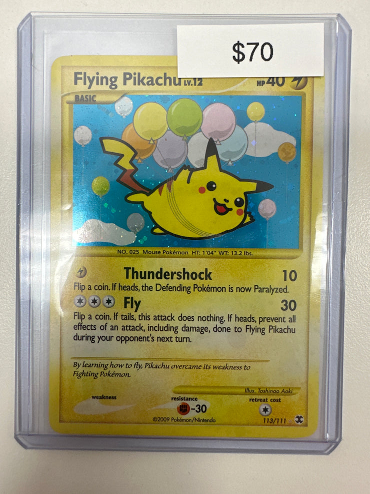 Pokemon Flying Pikachu Secret Rare Holo 113/111