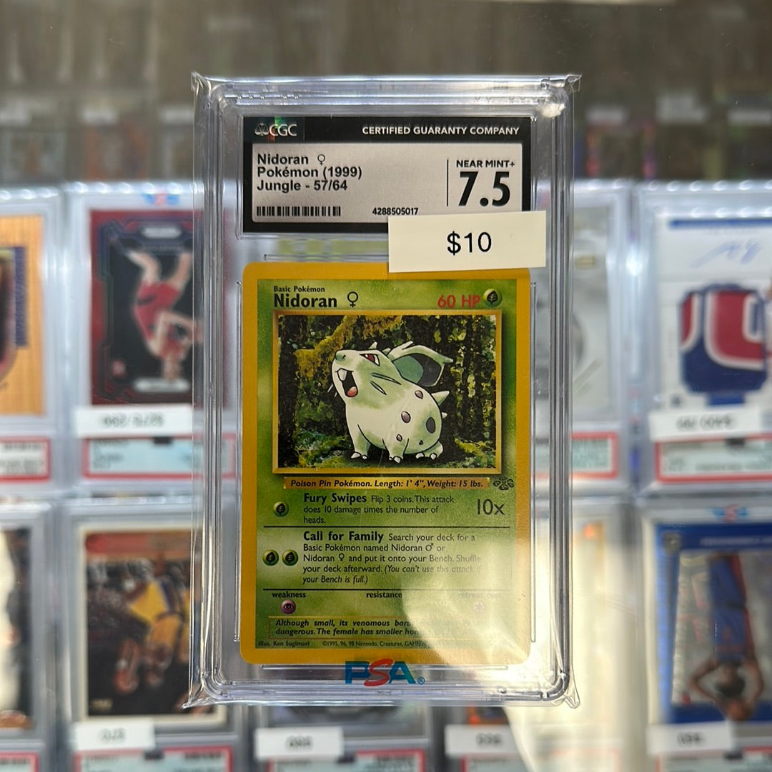 Pokémon Jungle NIDORAN CGC 7.5