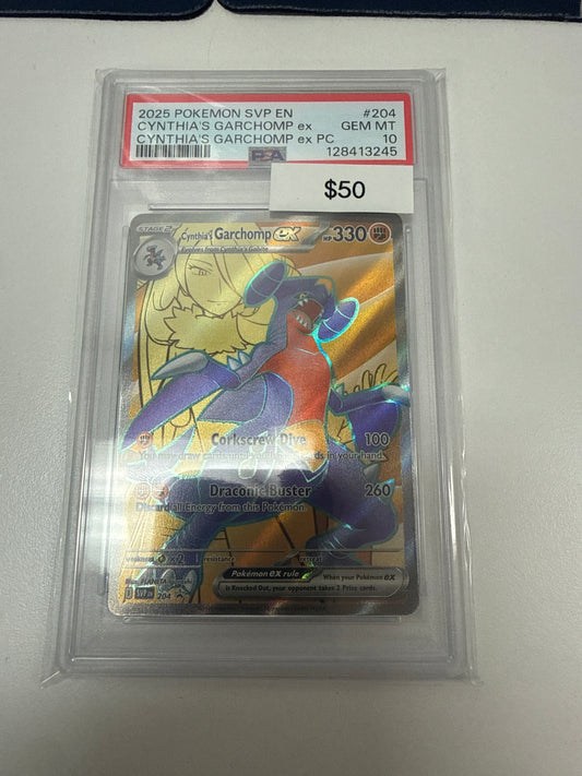 Pokemon Cynthia Garchomp 204 PSA 10