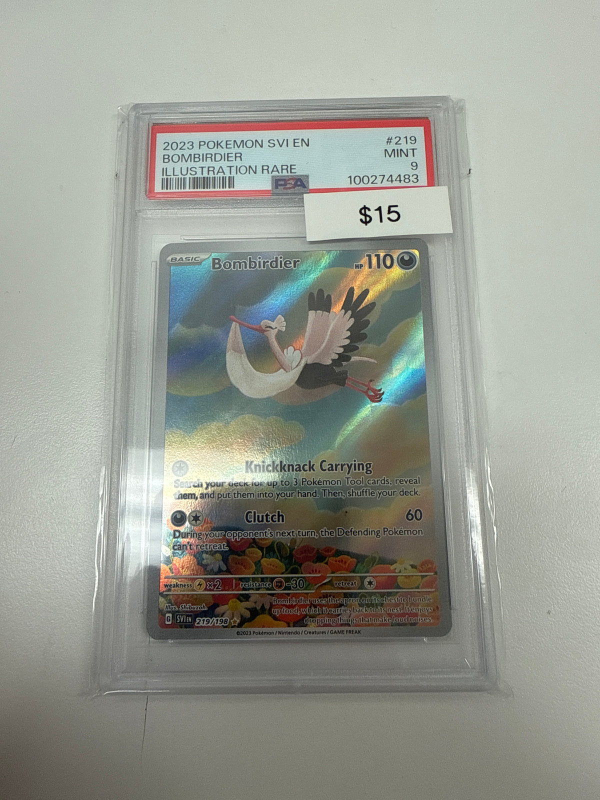 Pokemon Bombirdier #219/198 PSA 9