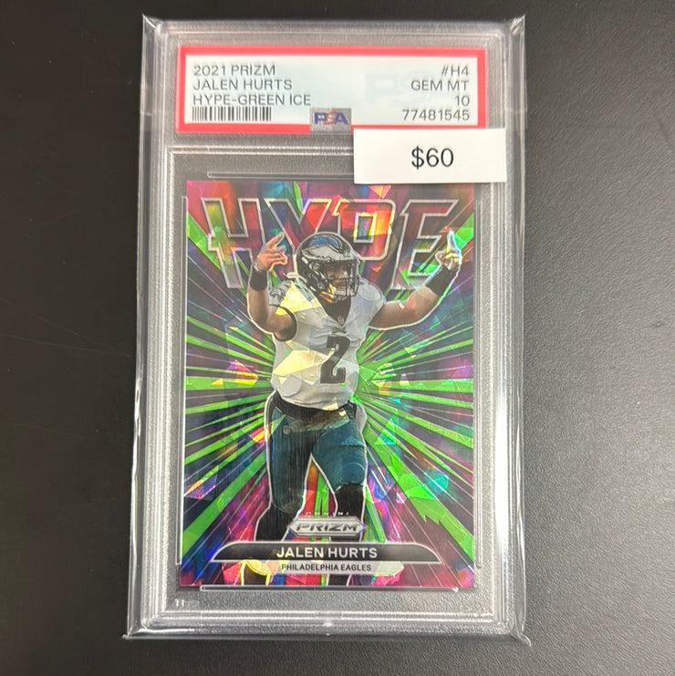 2021 Prizm Jalen Hurts Hype H4 PSA 10