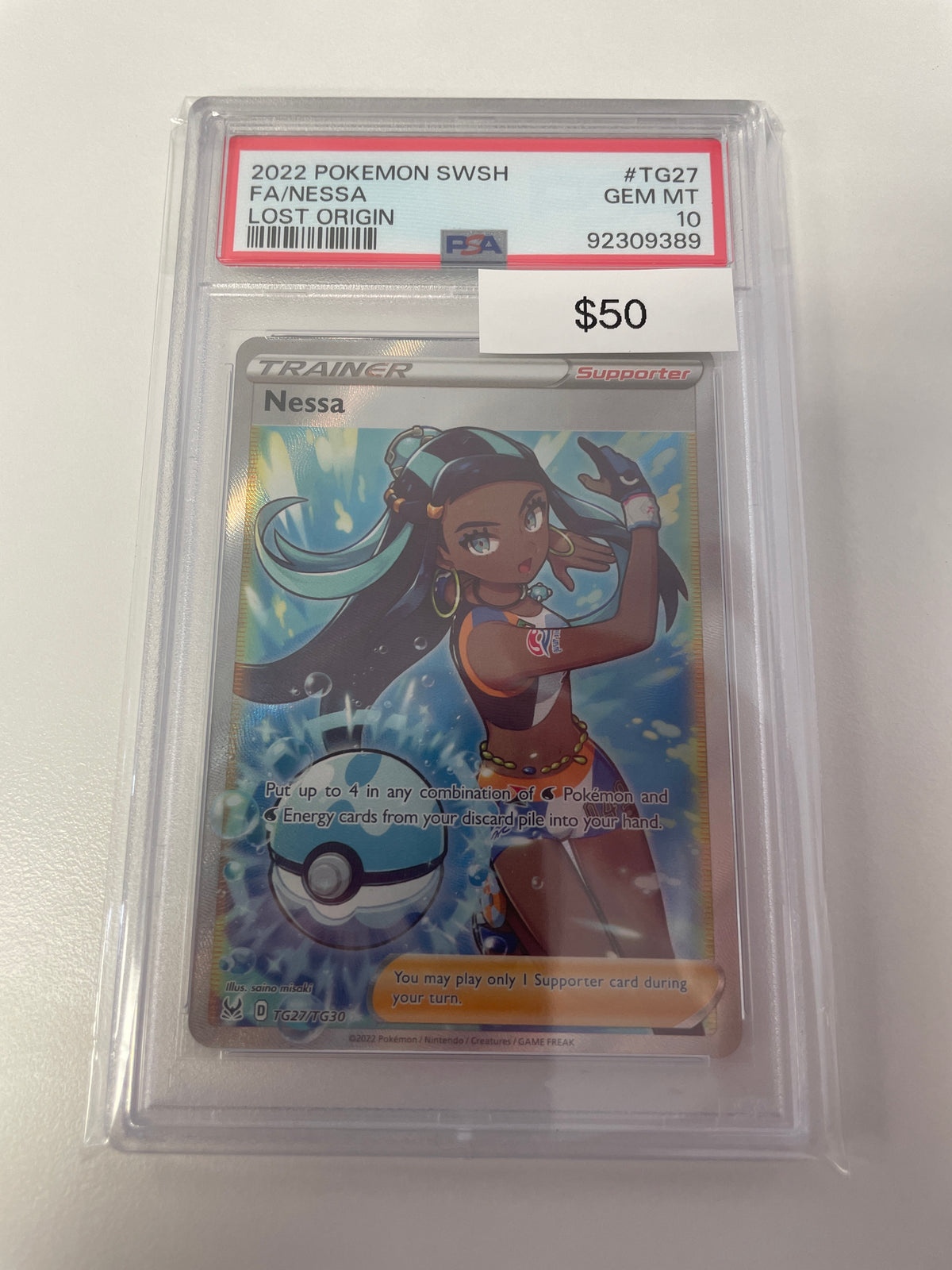 2022  Lost Origin Nessa #tg27/tg30 PSA 10