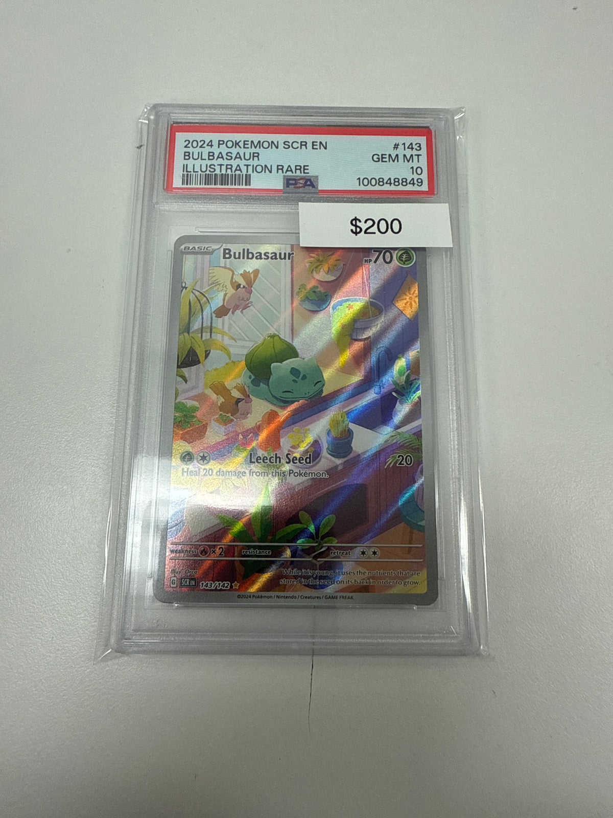 Pokemon Bulbasaur Illustration Rare #143/142 PSA 10