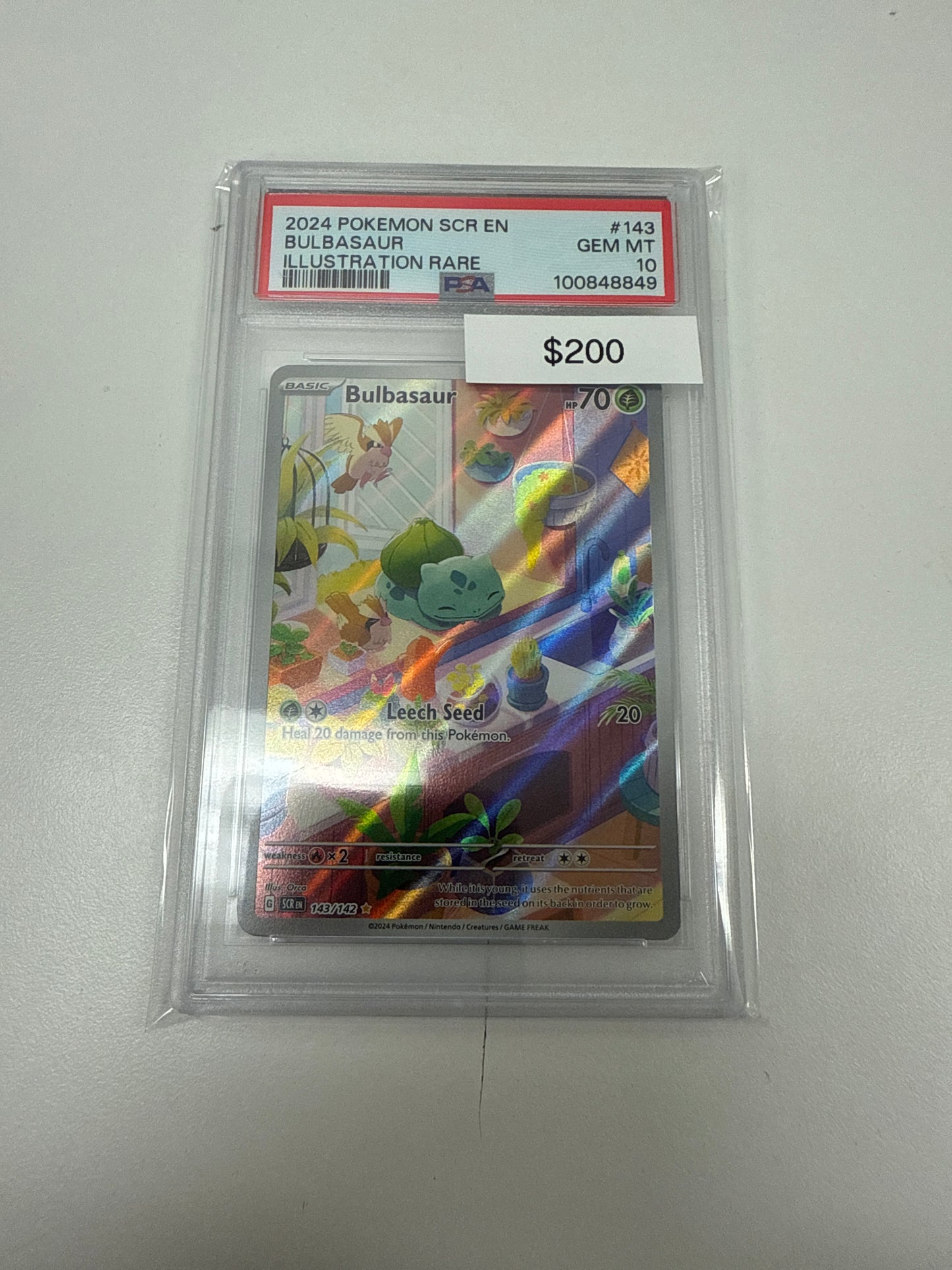 Pokemon Bulbasaur Illustration Rare #143/142 PSA 10