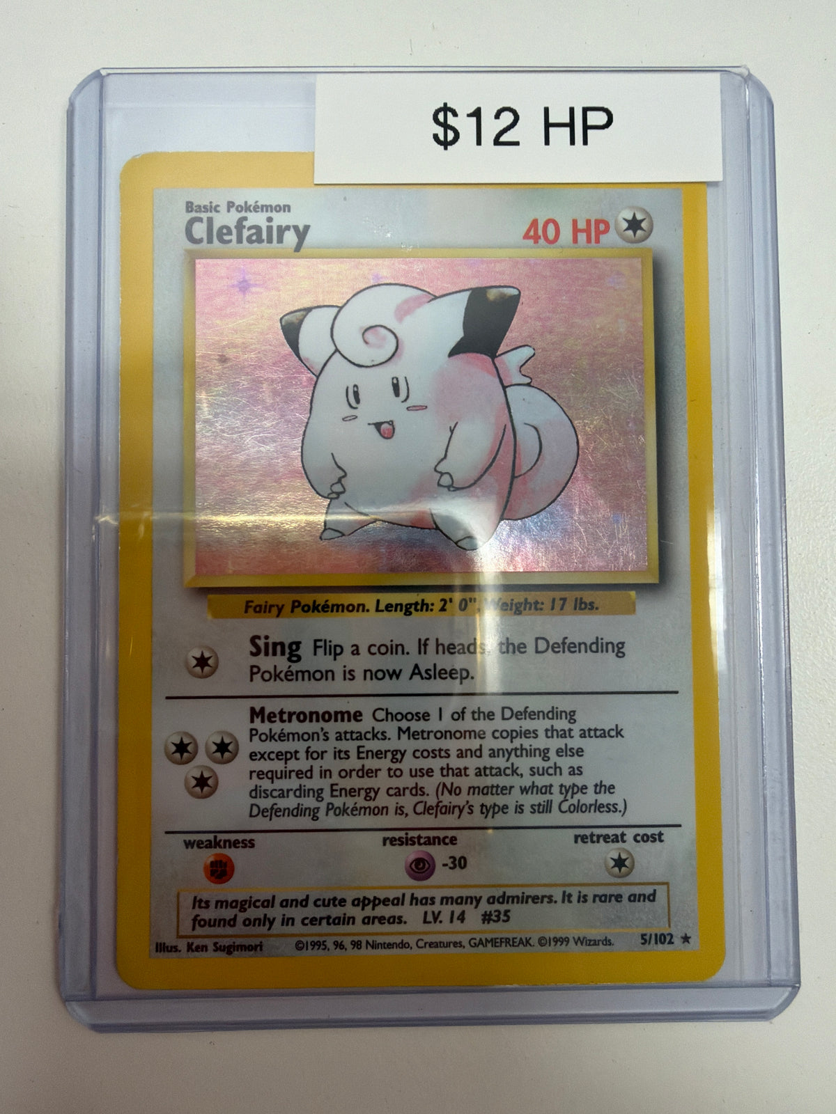 Pokemon Clefairy 5/102 HP
