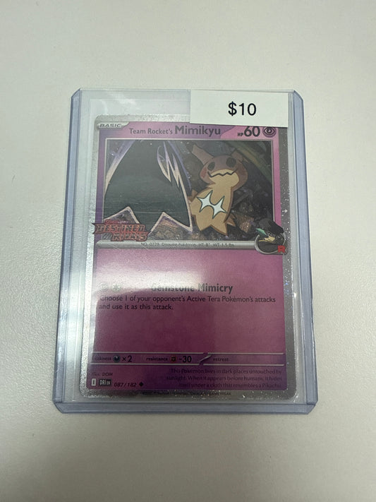 Pokemon Team Rocket’s Mimikyu Stamped #087/182