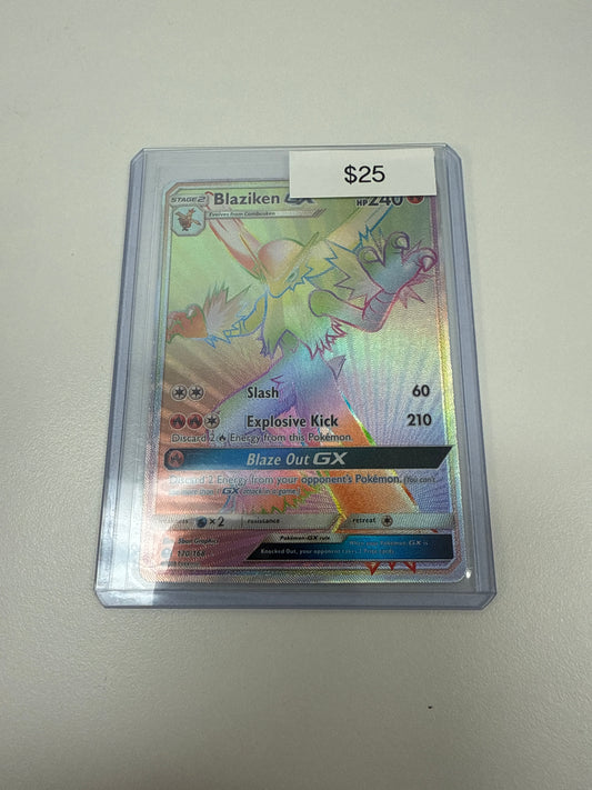 Pokemon Blaziken GX Rainbow Rare #170/168