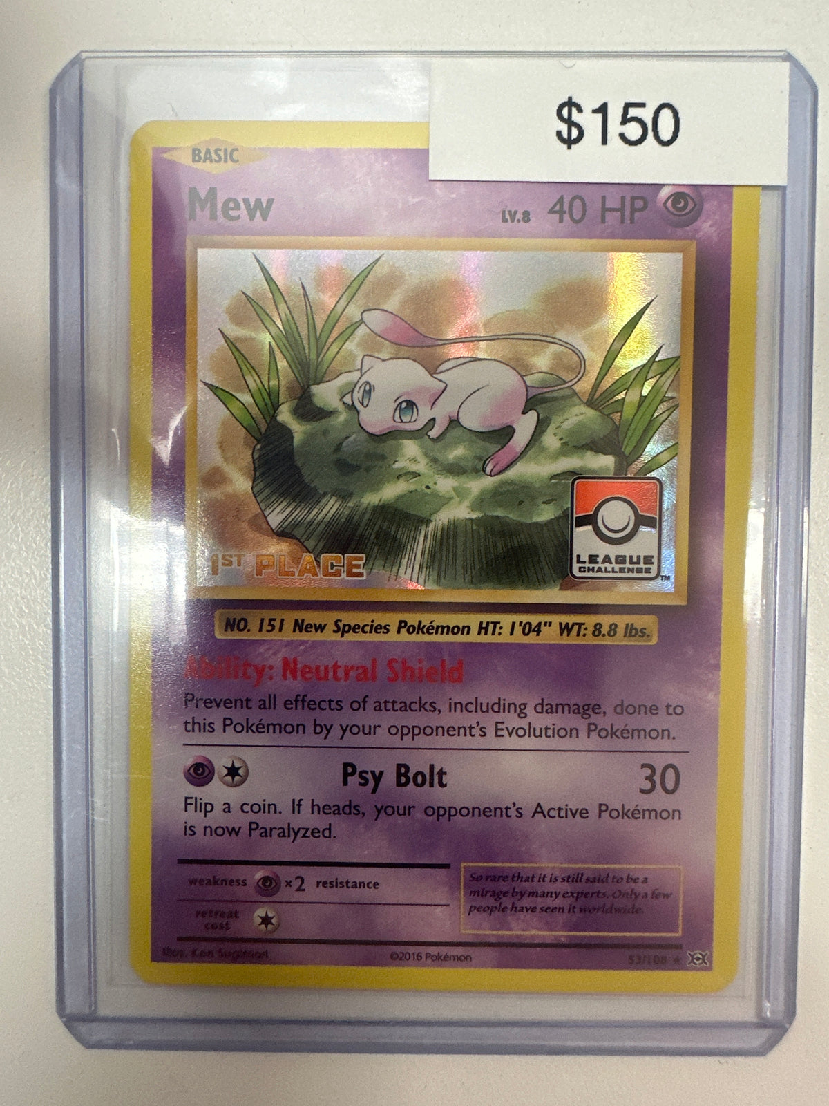 Pokemon Mew 53/108 1st Place